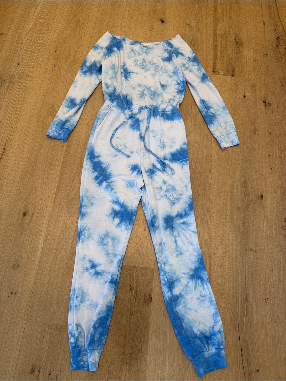VENUS Blue & White Tie-Dye Romper